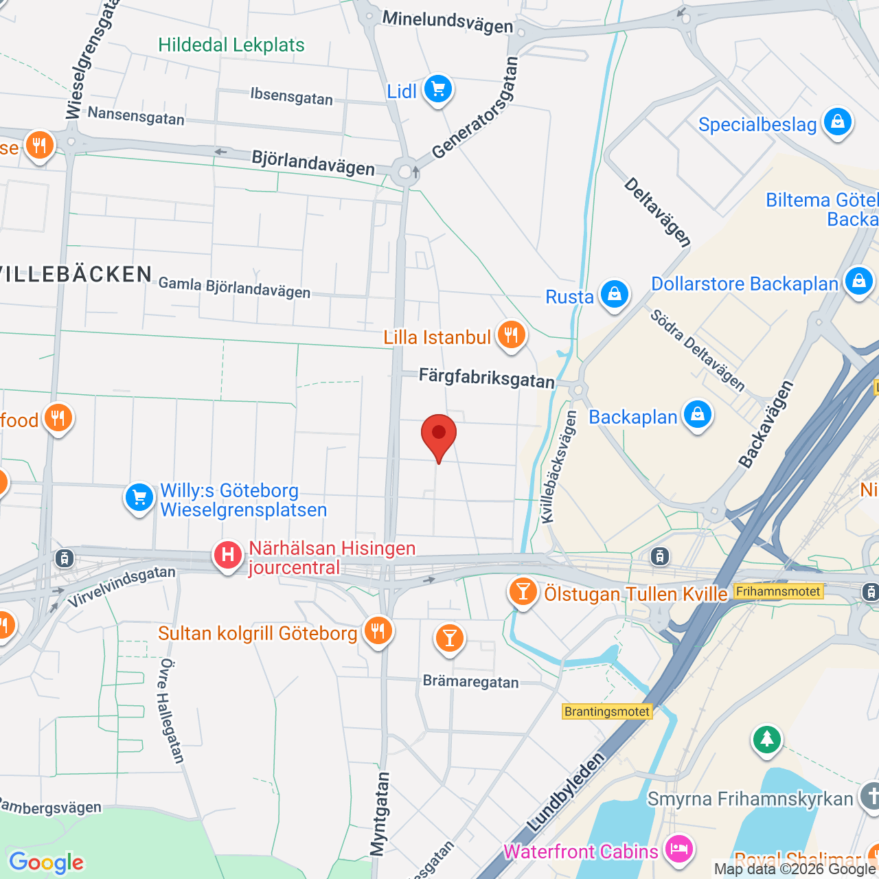 Karta som visar bostadens läge
