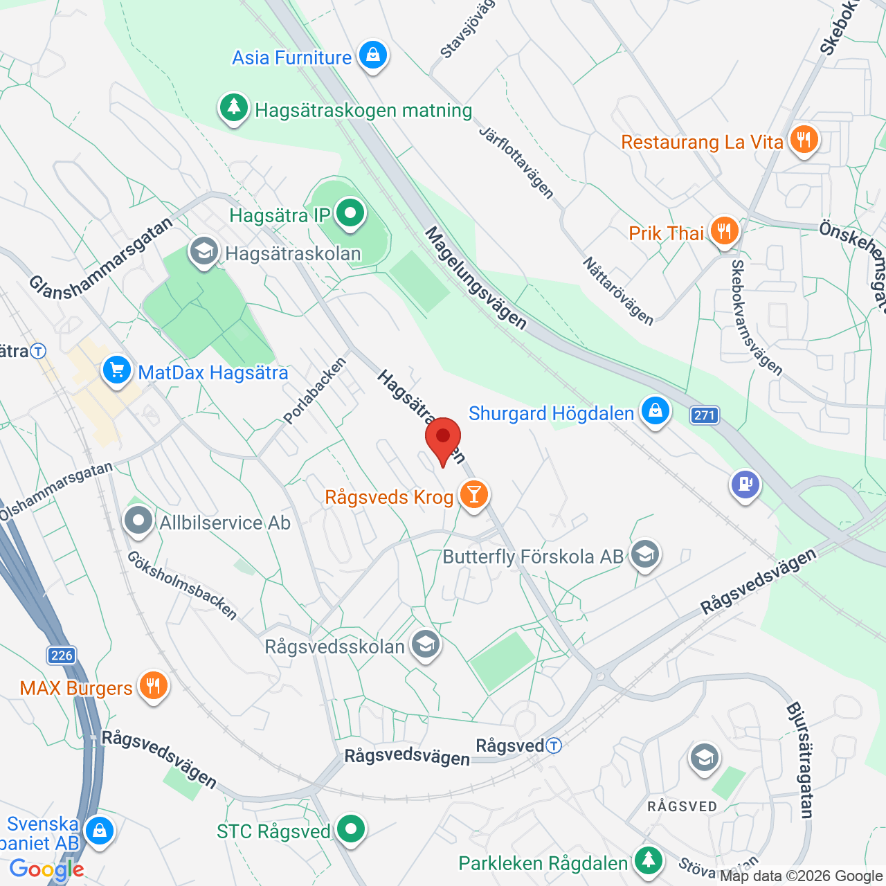 Karta som visar bostadens läge